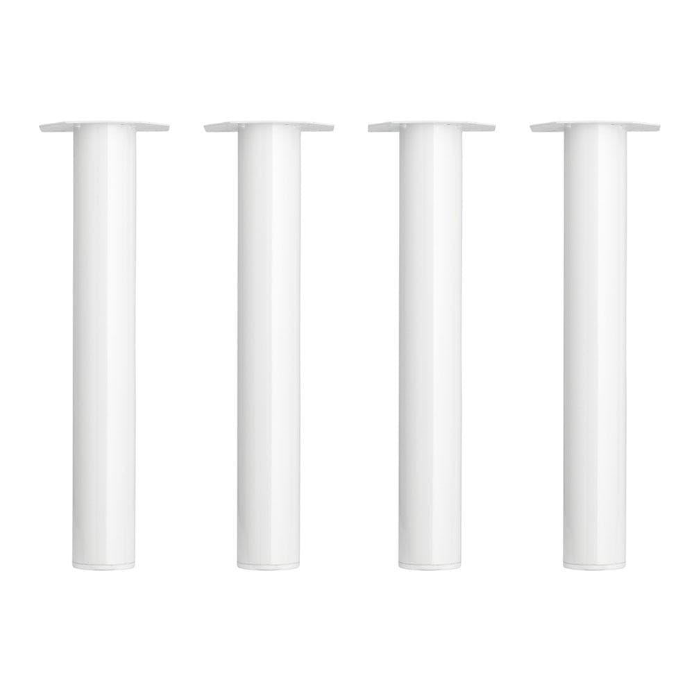 Stalen meubelpoot wit rond ø 6 cm en hoogte 42 cm - 4 stuks