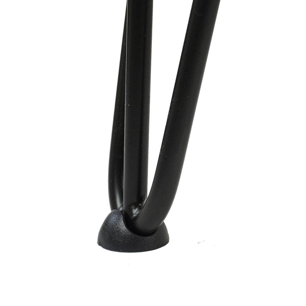 Vloerbeschermer zwart hairpin Ø 1,2 cm en hoogte 1 cm van kunststof - 4 stuks