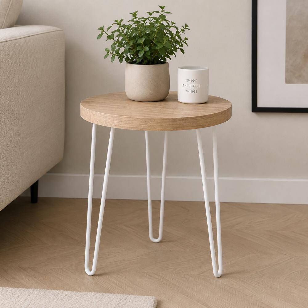 Stalen hairpin wit hairpin ø 1,6 cm en hoogte 40 cm (set van 4 stuks)