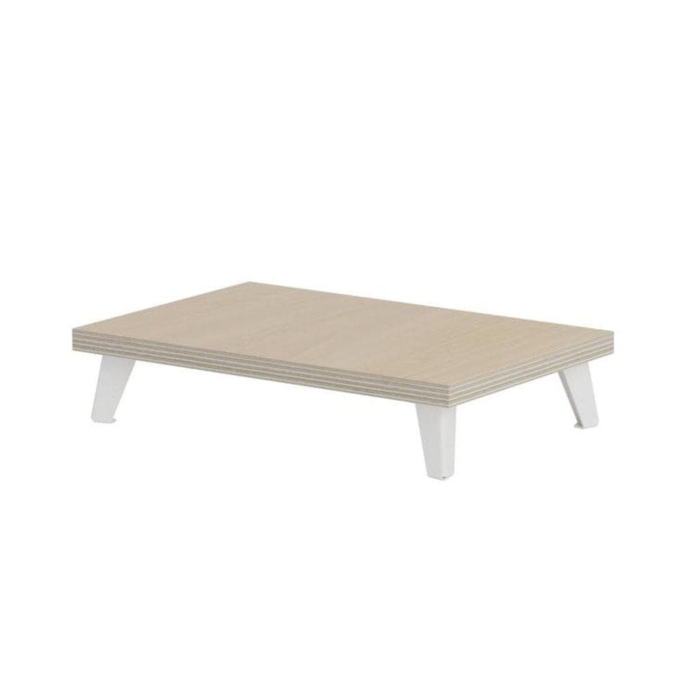 Massief stalen meubelpoot wit taps 8 bij 5 cm en hoogte 10 cm - 4 stuks