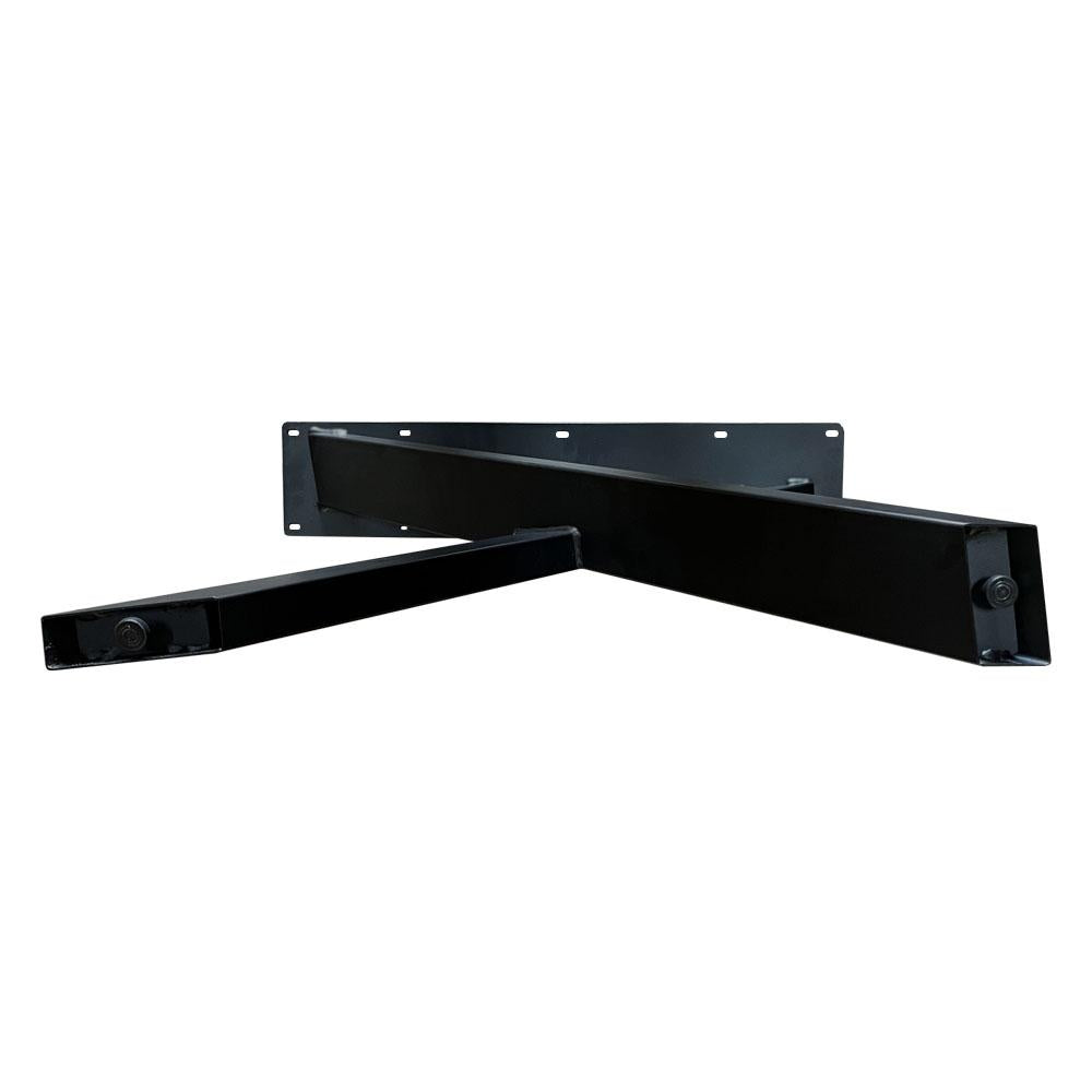 Stalen design X poot 78 bij 17 cm en hoogte 72 cm zwart (10 x 4 cm) (set van 2 stuks)