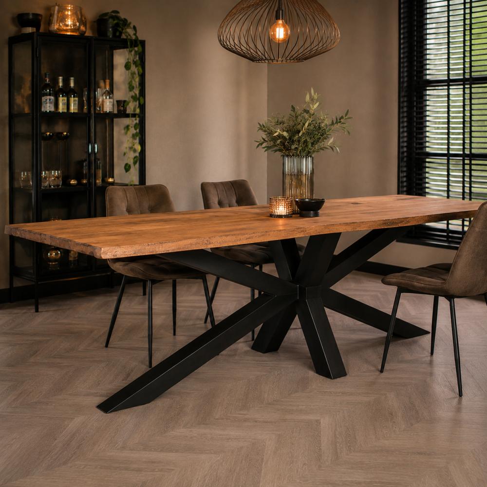 Stalen matrix zwart spinpoot 240 bij 80 cm en hoogte 72 cm (10 x 10 cm)