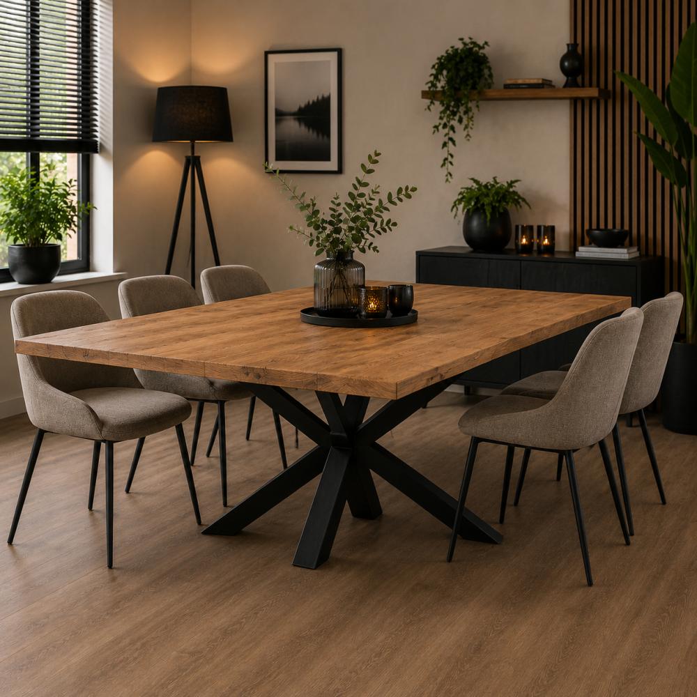 Stalen matrix zwart spinpoot 180 bij 80 cm en hoogte 73 cm (10 x 10 cm)