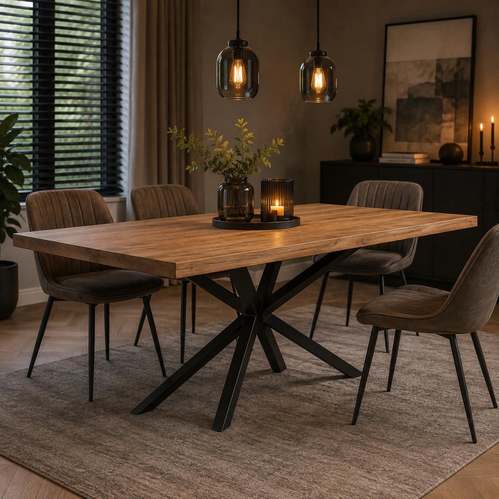 Stalen matrix zwart spinpoot 140 bij 70 cm en hoogte 72 cm (6 x 6 cm)