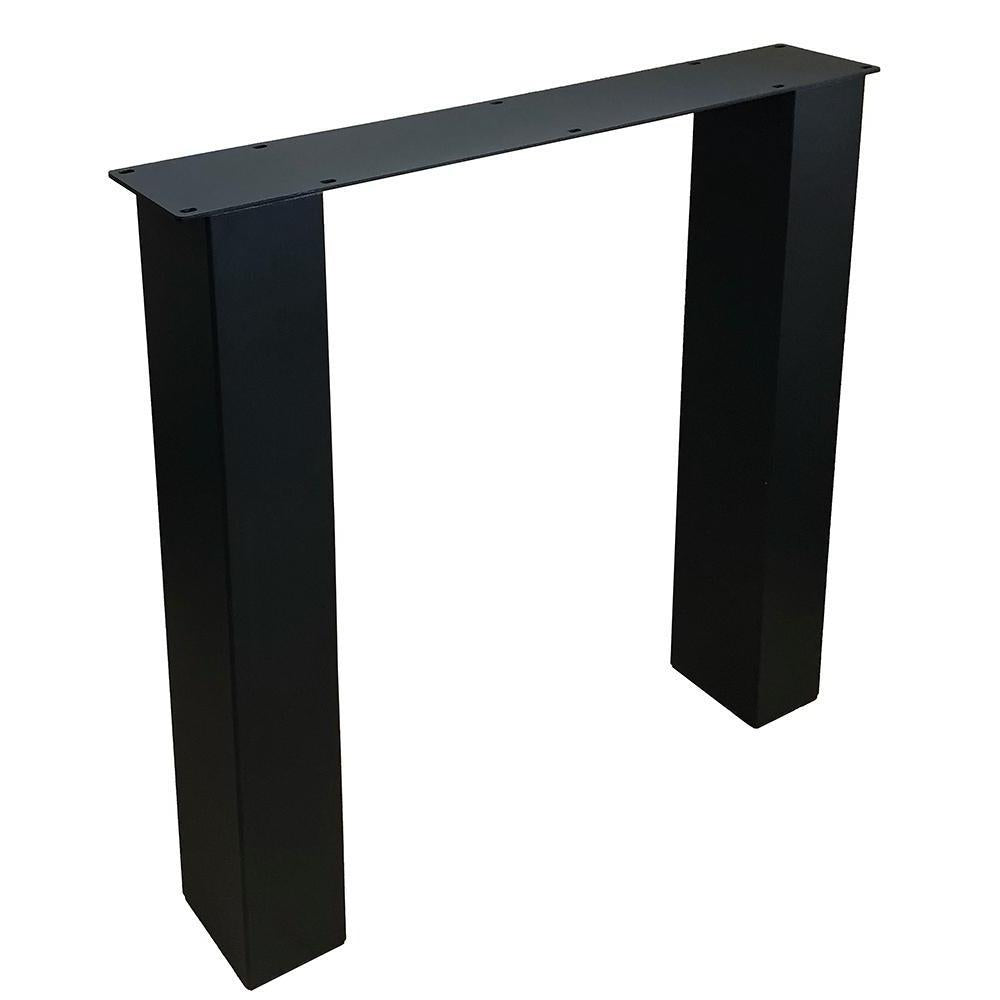 Stalen N tafelpoot zwart 76 bij 10 cm en hoogte 72 cm (10 x 10 cm) (set van 2 stuks)