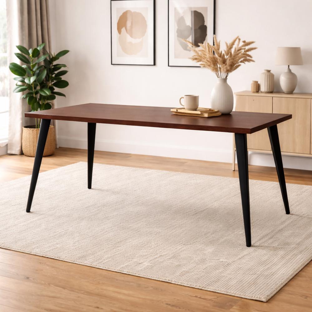 Massief stalen meubelpoot zwart taps 8 bij 5 cm en hoogte 72 cm - 4 stuks