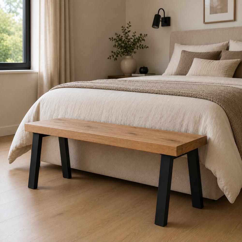 Stalen tafelpoot zwart trapezium 39 bij 4 cm en hoogte 40 cm (4 x 10 cm) - 2 stuks