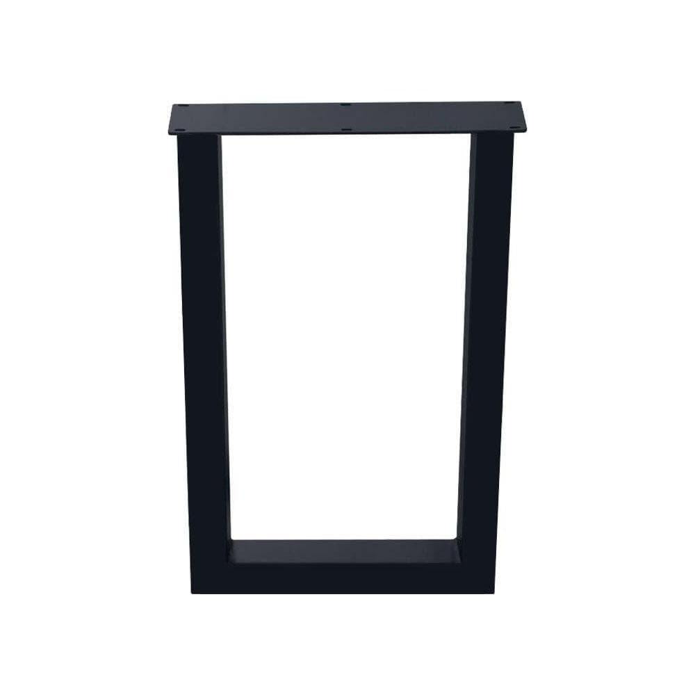 Stalen U tafelpoot zwart 60 bij 8 cm en hoogte 90 cm (8 x 8 cm) (set van 2 stuks)