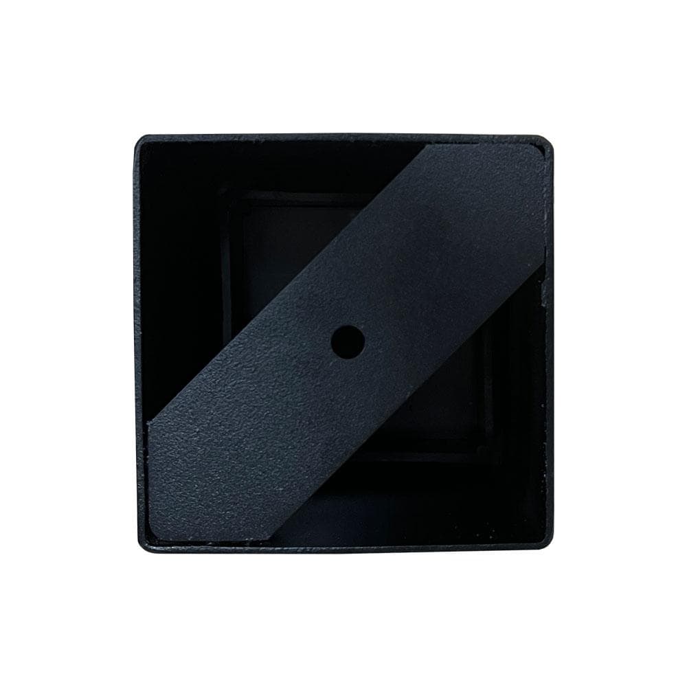Stalen meubelpoot zwart vierkant 10 bij 10 cm en hoogte 10 cm (set van 4 stuks)