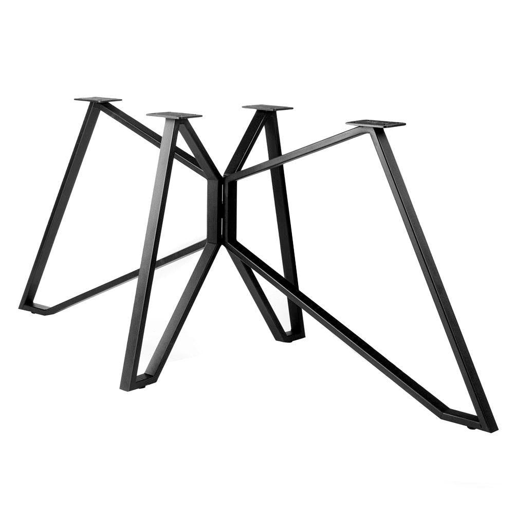 Stalen onderstel zwart vlinder 180 bij 72 cm en hoogte 73 cm (4 x 2 cm)