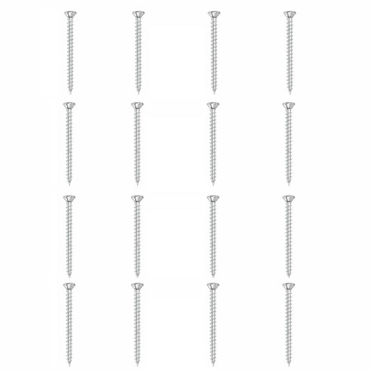 Set stalen schroeven verzinkt rond ø 0,5 cm en lengte 8 cm  - 16 stuks