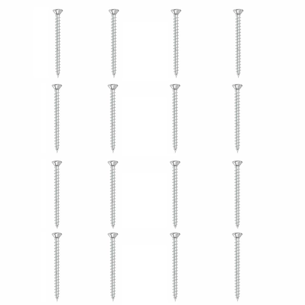 Set stalen schroeven verzinkt rond ø 0,5 cm en lengte 8 cm  - 16 stuks