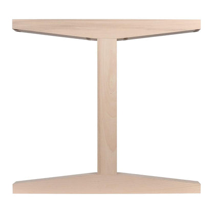 Tafelpoot  i vorm 78 bij 8 cm en hoogte 72 cm  van massief hout - 2 stuks