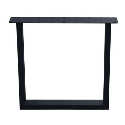 Stalen buiten U tafelpoot zwart 70 bij 10 cm en hoogte 72 cm  (4 x 10 cm) (set van 2 stuks)
