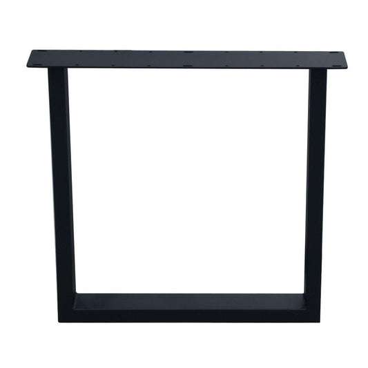 Stalen buiten U tafelpoot zwart 70 bij 10 cm en hoogte 72 cm  (4 x 10 cm) (set van 2 stuks)