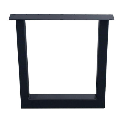 Stalen buiten U tafelpoot zwart 75 bij 10 cm en hoogte 72 cm  (10 x 10 cm) (set van 2 stuks)