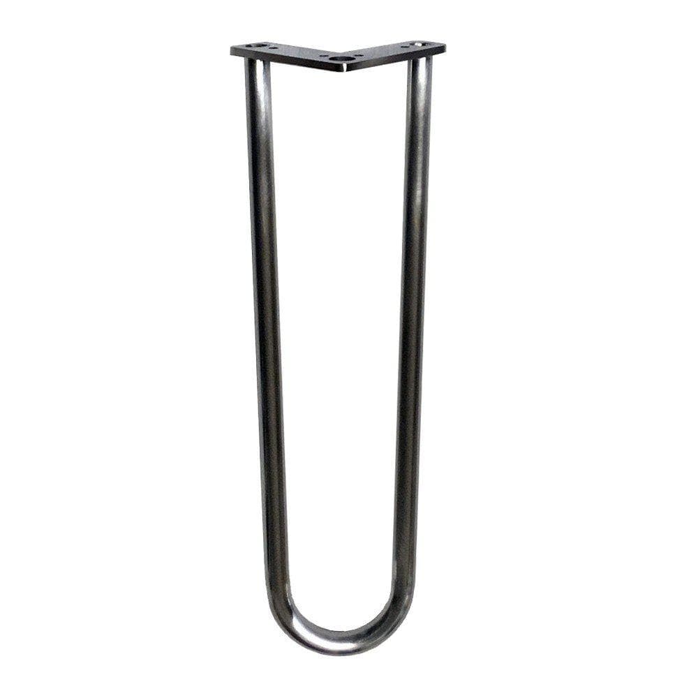 Stalen hairpin chroom hairpin ø 1,6 cm en hoogte 30 cm  (set van 4 stuks)