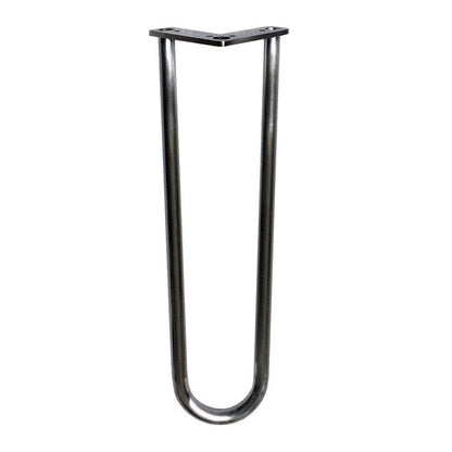 Stalen hairpin chroom hairpin ø 1,6 cm en hoogte 35 cm  (set van 4 stuks)