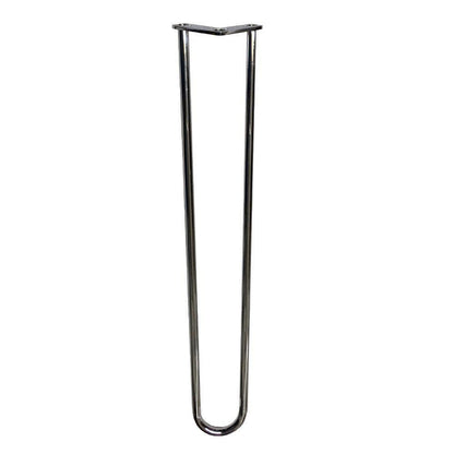 Stalen hairpin chroom hairpin ø 1,6 cm en hoogte 71 cm  (set van 4 stuks)