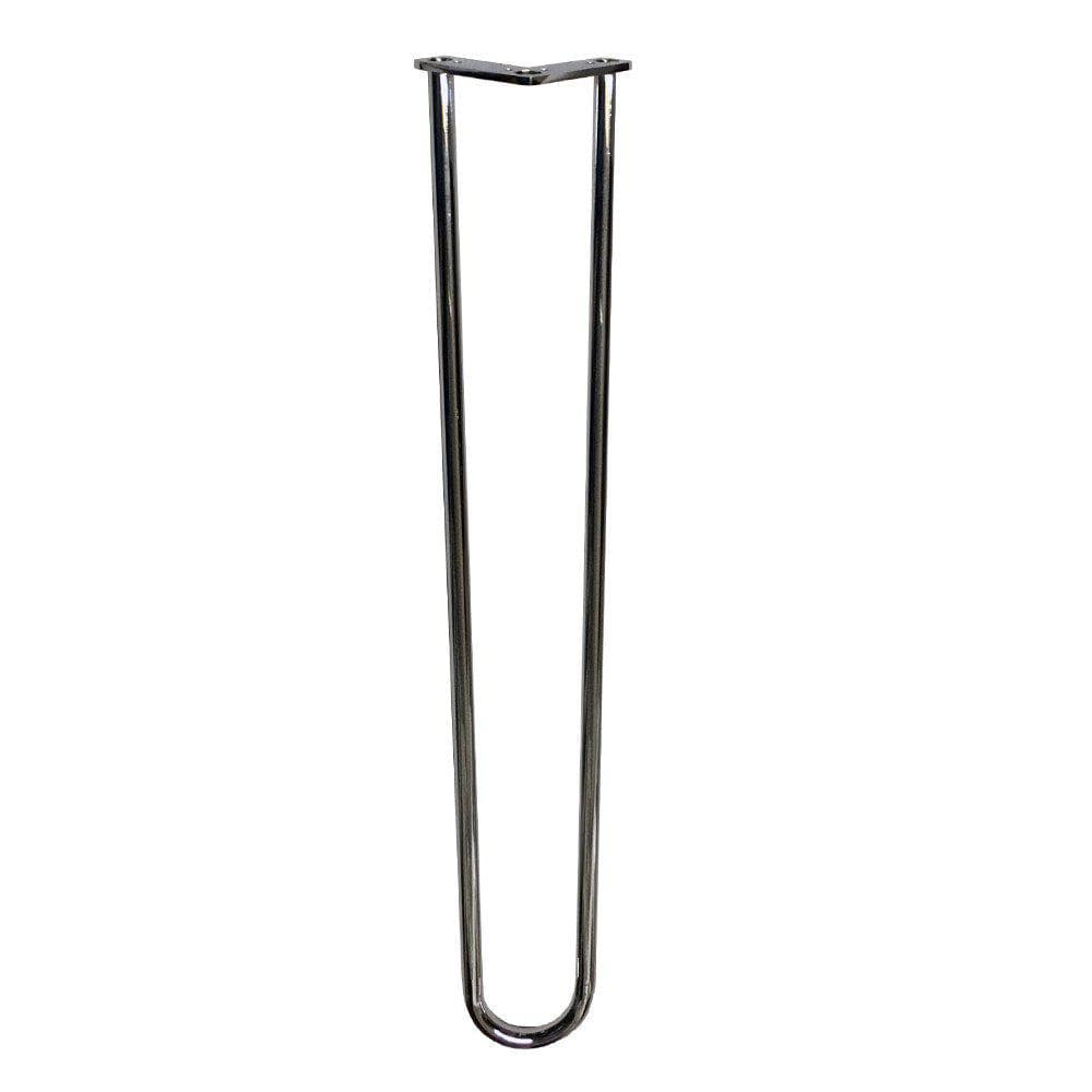 Stalen hairpin chroom hairpin ø 1,6 cm en hoogte 71 cm  (set van 4 stuks)