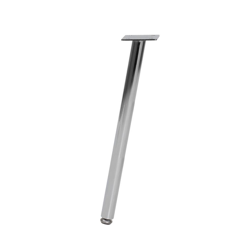 Stalen schuine meubelpoot chroom rond ø 2,5 cm en hoogte 40 cm  (set van 4 stuks)
