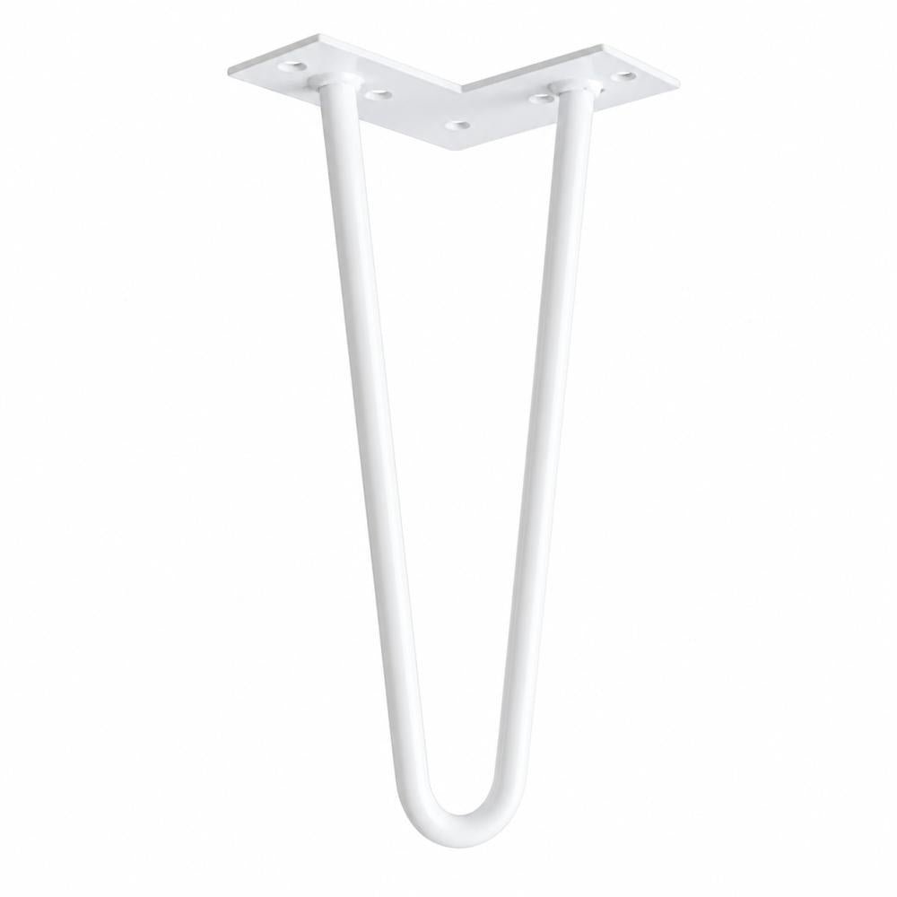 Massief stalen hairpin wit hairpin ø 1,2 cm en hoogte 30 cm  (set van 4 stuks)
