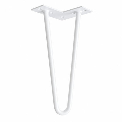 Massief stalen hairpin wit hairpin ø 1,2 cm en hoogte 30 cm  (set van 4 stuks)