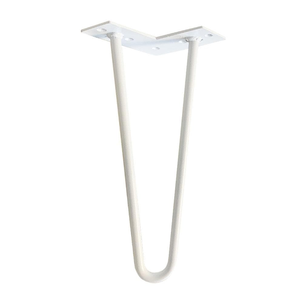 Massief stalen hairpin wit hairpin ø 1,2 cm en hoogte 30 cm  (set van 4 stuks)