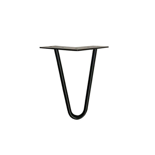 Stalen hairpin zwart hairpin ø 1,2 cm en hoogte 20 cm  (set van 4 stuks)
