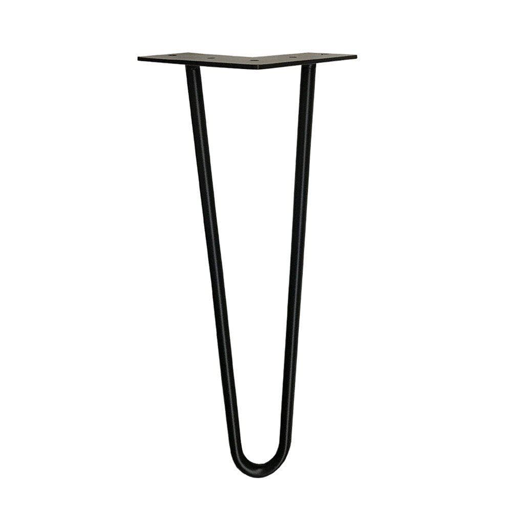Stalen hairpin zwart hairpin ø 1,2 cm en hoogte 25 cm  (set van 4 stuks)