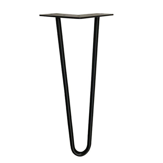 Stalen hairpin zwart hairpin ø 1,2 cm en hoogte 40 cm  (set van 4 stuks)
