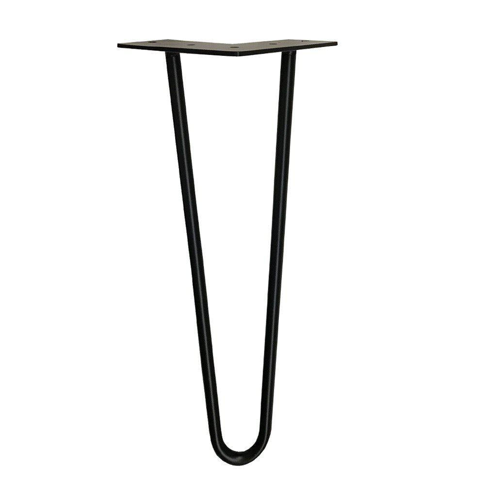 Stalen hairpin zwart hairpin ø 1,2 cm en hoogte 40 cm  (set van 4 stuks)