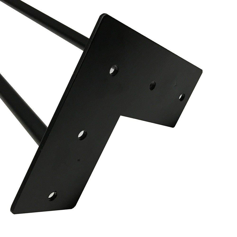 Stalen hairpin zwart hairpin ø 1,2 cm en hoogte 40 cm  (set van 4 stuks)