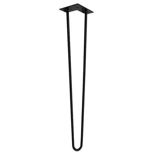 Stalen hairpin zwart hairpin ø 1,2 cm en hoogte 75 cm  (set van 4 stuks)