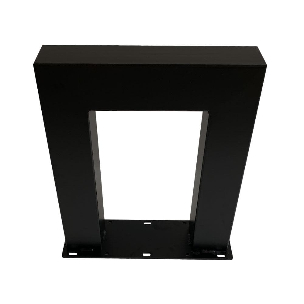 Stalen U tafelpoot zwart 38 bij 8 cm en hoogte 43 cm  (8 x 8 cm) - 2 stuks