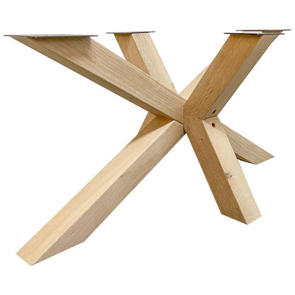 Spinpoot van eikenhout ongelijkzijdig matrix 180 bij 70 cm en hoogte 72 cm (10 x 10 cm)