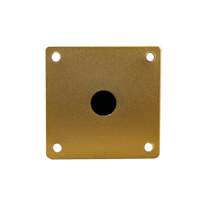 Stalen schuine meubelpoot goud conisch ø 3,5 cm / 2 cm en hoogte 15 cm  (set van 4 stuks)