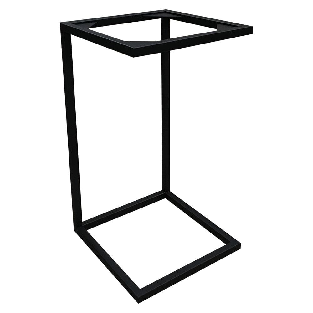Stalen tafelonderstel zwart rechthoek 33 bij 33 cm en hoogte 60 cm  (2 x 2 cm)