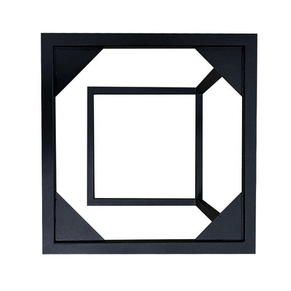 Stalen tafelonderstel zwart rechthoek 33 bij 33 cm en hoogte 60 cm  (2 x 2 cm)