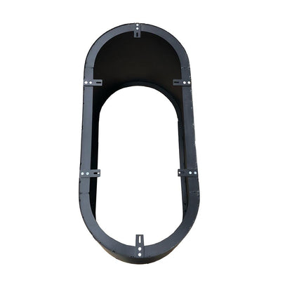 Ovale kegel tafelpoot taps van 120 bij 60 cm en hoogte 72 cm