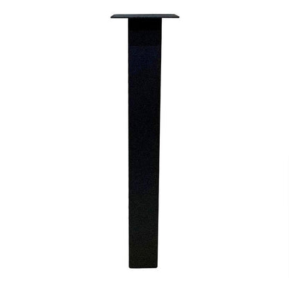 Stalen rechte tafelpoot zwart vierkant 10 bij 10 cm en hoogte 90 cm  (10 x 10 cm) (set van 4 stuks)