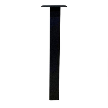 Stalen rechte tafelpoot zwart vierkant 8 bij 8 cm en hoogte 90 cm  (8 x 8 cm) (set van 4 stuks)