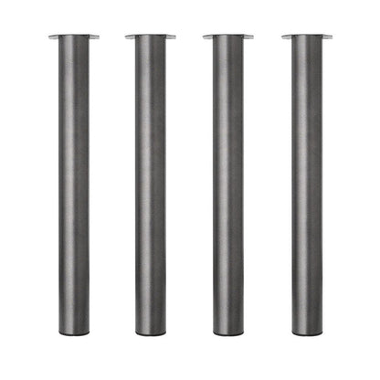 Stalen meubelpoot zwart hamerslag rond ø 7,6 cm en hoogte 72 cm  - 4 stuks