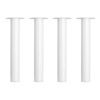 Stalen meubelpoot wit rond ø 6 cm en hoogte 42 cm  - 4 stuks