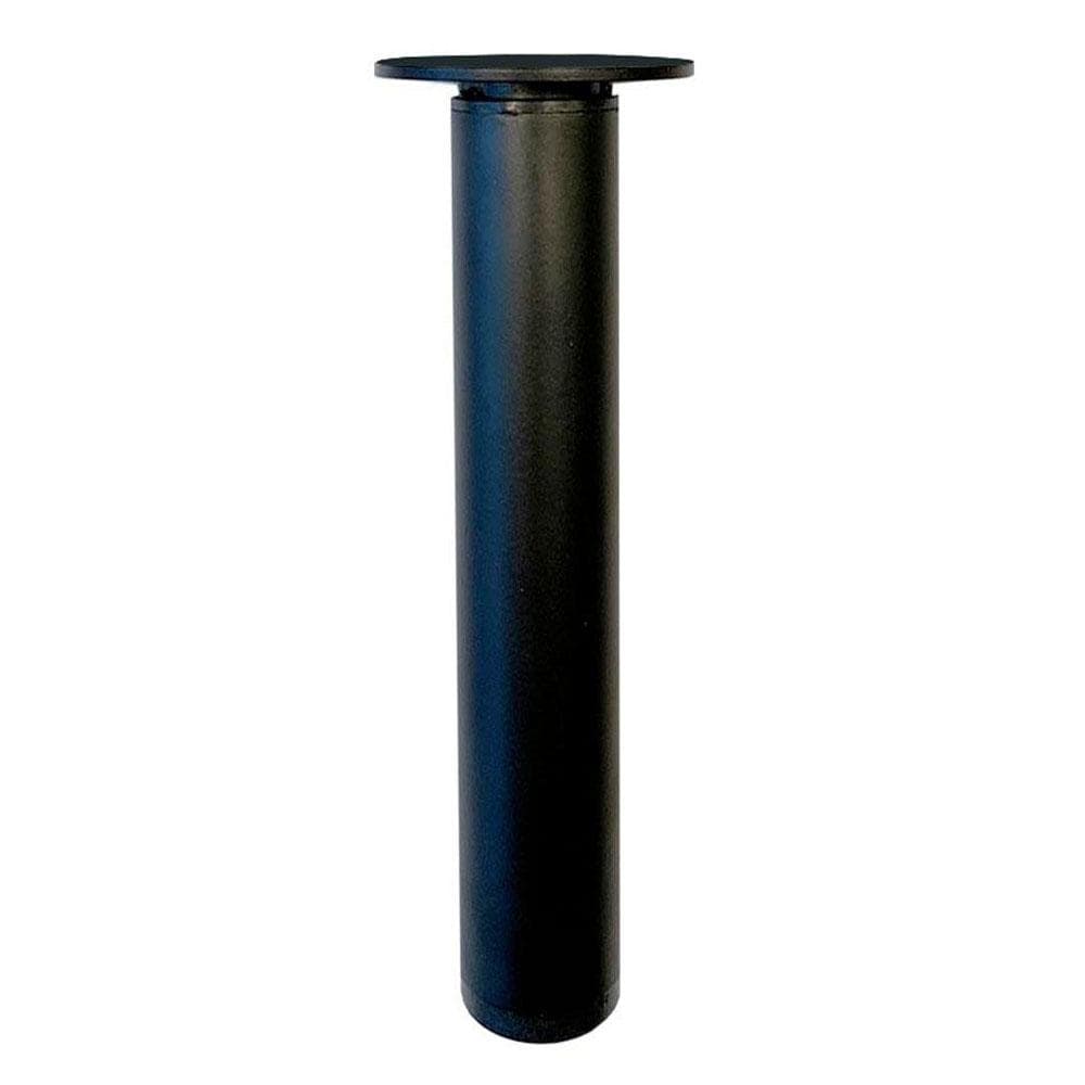Stalen verstelbare meubelpoot zwart rond ø 3 cm en hoogte 22 cm  (set van 4 stuks)