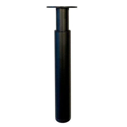 Stalen verstelbare meubelpoot zwart rond ø 3 cm en hoogte 22 cm  (set van 4 stuks)