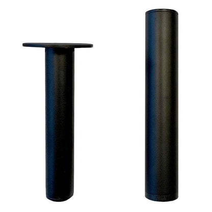 Stalen verstelbare meubelpoot zwart rond ø 3 cm en hoogte 22 cm  (set van 4 stuks)