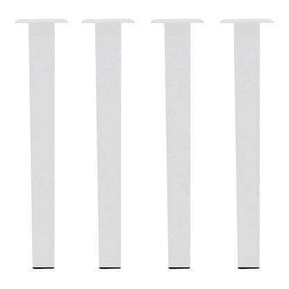 Set stalen tafelpoten wit vierkant 6 bij 6 cm en hoogte 72 cm  (6 x 6 cm) - 4 stuks