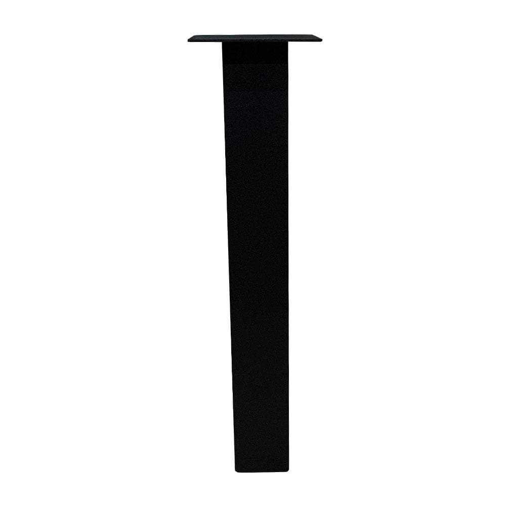 Set stalen rechte tafelpoten zwart vierkant 10 bij 10 cm en hoogte 72 cm  (koker 10 x 10 cm) - 4 stuks