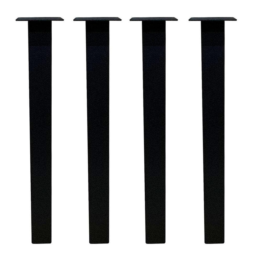 Stalen tafelpoot zwart vierkant 6 bij 6 cm en hoogte 72 cm  (6 x 6 cm) - 4 stuks